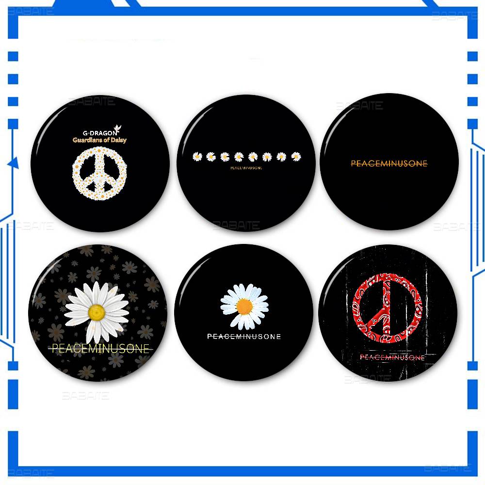 Peat Pellet Tray - P-P-Peaceminusones LOGO 58mm Broche Artesanal Desenho